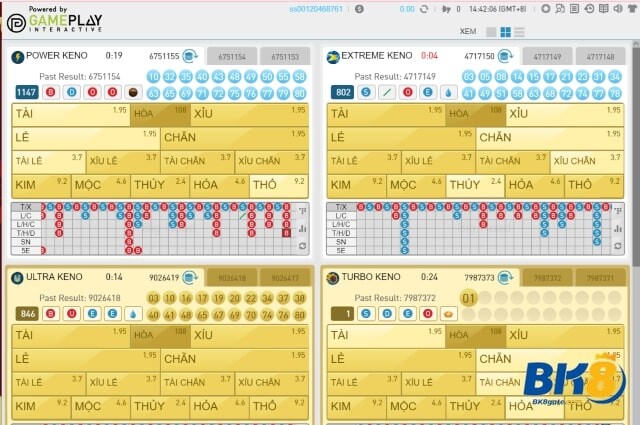 Chơi keno tại BK8 đơn giản và hấp dẫn người chơi bởi tỷ lệ thưởng cao