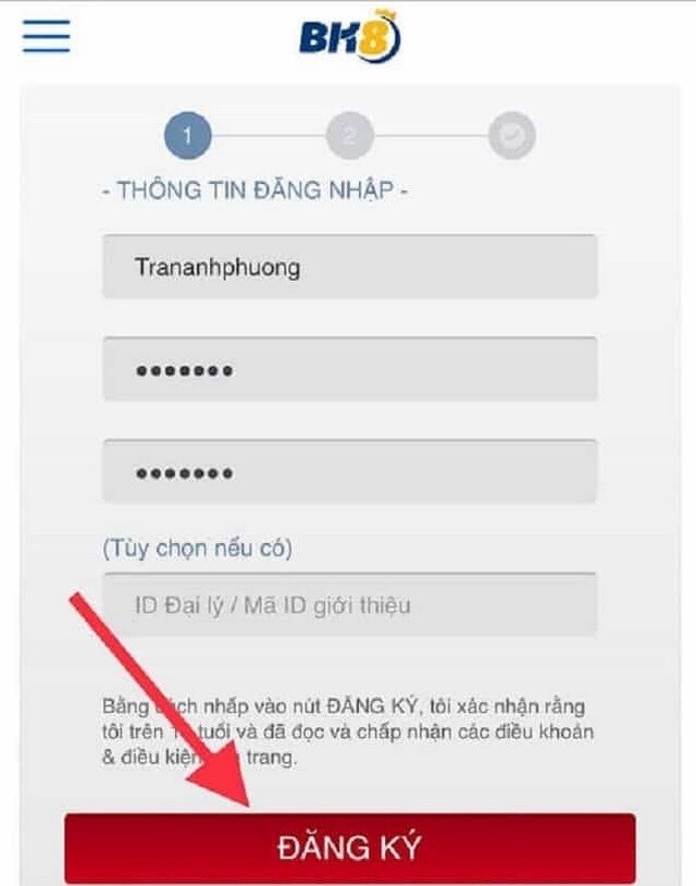 Quy trình đăng ký tài khoản thành viên BK8 khá đơn giản